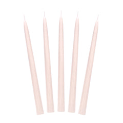 Nude Taper Dinner Candles 10pk