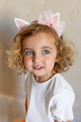 Kitty Cat Headband with Pink Bow
