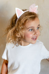 Kitty Cat Headband with Pink Bow