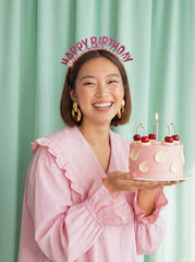 Pink Happy Birthday Headband