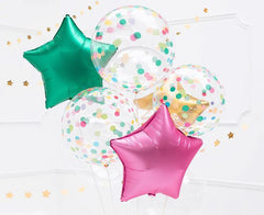 Rainbow Confetti Print Orbz Balloon