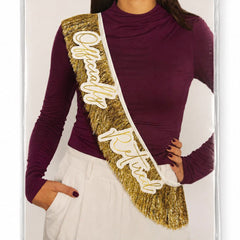 Officially Retired Gold Fringe Sash