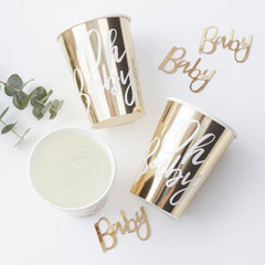 Oh Baby! Gold Paper Cups 8pk