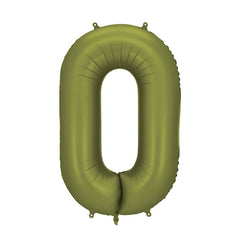 Olive Giant Foil Number Balloon - 0