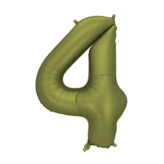 Olive Giant Foil Number Balloon - 4