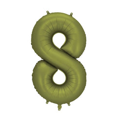 Olive Giant Foil Number Balloon - 8