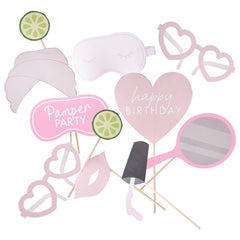 Pamper Party Photobooth Props 10pk