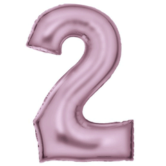 Pastel Pink Giant Foil Number - 2