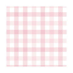 Pastel Pink Gingham Napkins 16pk