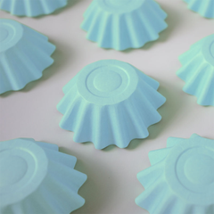 Pastel Blue Bloom Baking Cups 24pk