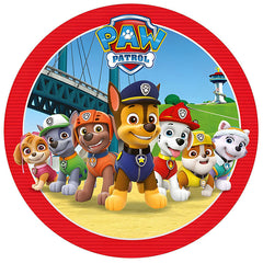 Paw Patrol Group Edible Icing Cake Image