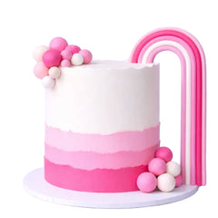Pink Rainbow Cake Topper