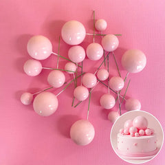 Baby Pink Cake Ball Toppers 20pk