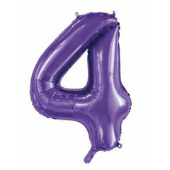 Dark Purple Giant Foil Number Balloon - 4