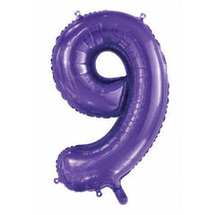 Dark Purple Giant Foil Number Balloon - 9