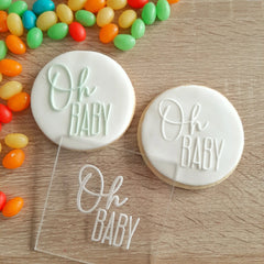 Oh Baby Raised Fondant Stamp