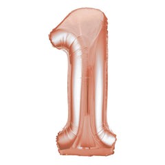 Rose Gold Giant Foil Number Balloon - 1