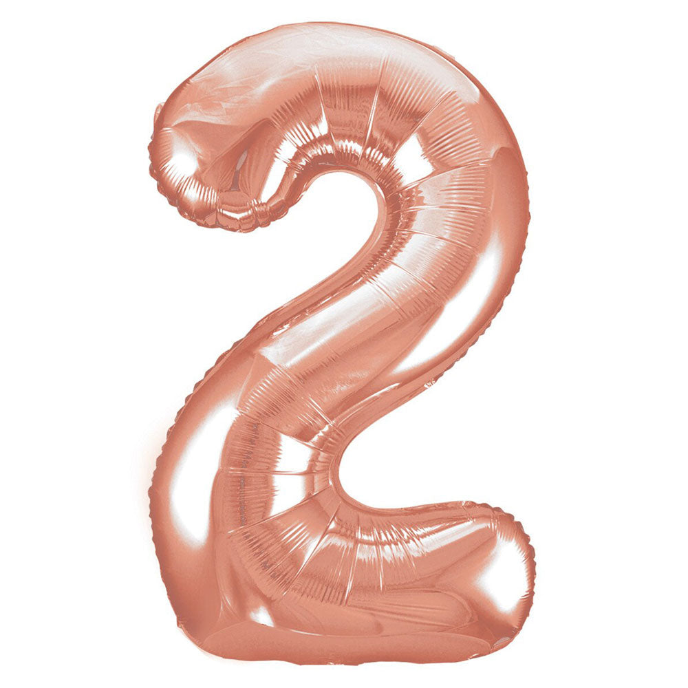 Rose Gold Giant Foil Number Balloon - 2