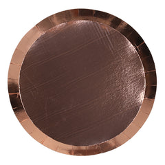 Metallic Rose Gold Dinner Plates 20pk