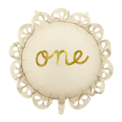 One Ruffle Round Foil Balloon