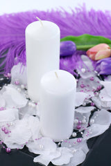 White Pillar Candles 6pk