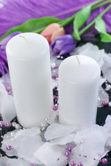 White Pillar Candles 6pk