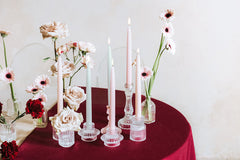 Dusty Rose Taper Dinner Candles 10pk