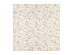 Beige Flower Napkins 12pk