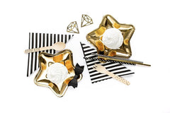 Black Striped Napkins 20pk