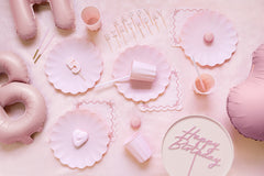 Light Pink Ruffled Napkins 12pk