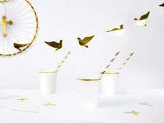 Gold Striped Straws 10pk