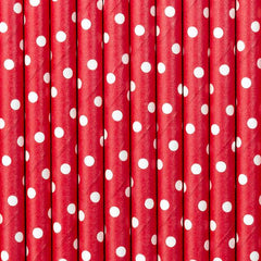 Red Dot Straws 10pk