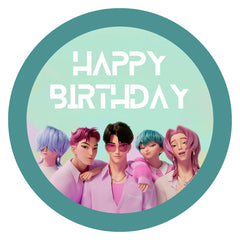 KPop Demon Hunters Saja Boys Edible Icing Cake Image