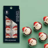 Santa Icing Decorations 8pk