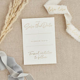 Gold Foiled Wedding Save The Date Cards
