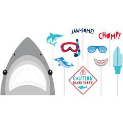 Shark Party Photo Booth Props 10pk