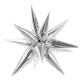 Large Silver Starburst Foil Balloon