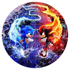 Sonic & Knuckles Edible Icing Cake Image