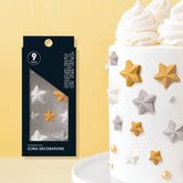 Shimmer Stars Icing Decorations 9pk