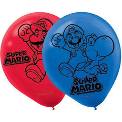 Super Mario Brothers Balloons 6pk