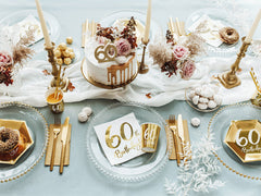 Gold 60th Birthday Plates 6pk