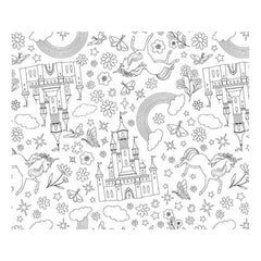 Unicorn Colour In Table Runner