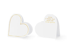 White Heart Place Cards 10pk