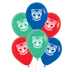 NRL Warriors Balloons 6pk