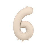 White Sand Giant Foil Number Balloon - 6