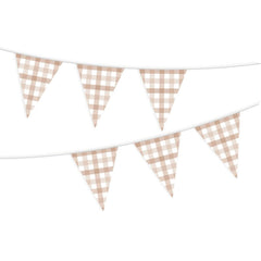White Sand Gingham Bunting