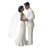 White Bride & Groom Cake Figurine
