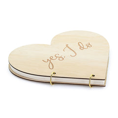 Wooden Heart Guest Book
