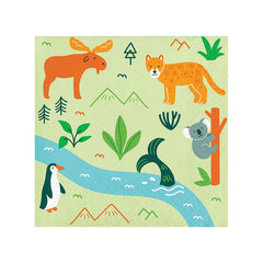 Jungle World Beverage Napkins 16pk
