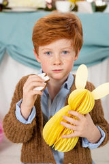 Yellow Bunny Honeycomb Decoration